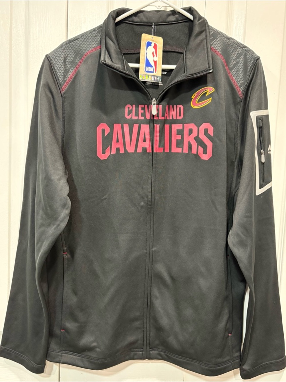 Majestic Cleveland Cavaliers Black Jacket with Maroon Accents